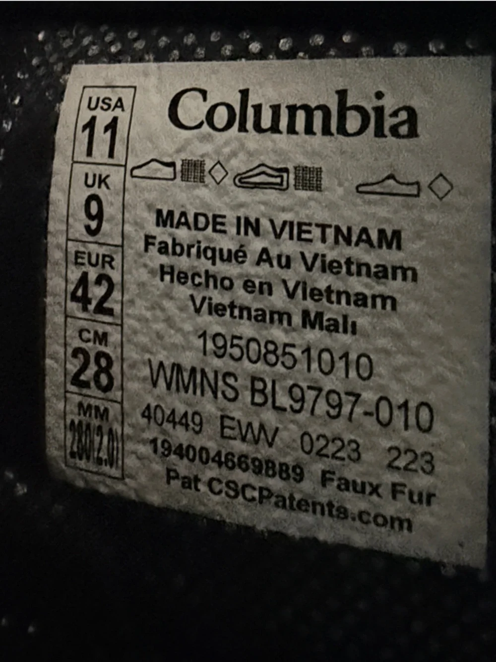 Columbia Womens Minx Slip IV Black Omni-heat Insulated Winter Puffer Boots, 11